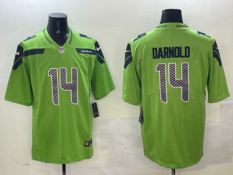 Men Seattle Seahawks 14 Metcalf Green Second generation 2025 Nike Limited NFL Jersey style 3